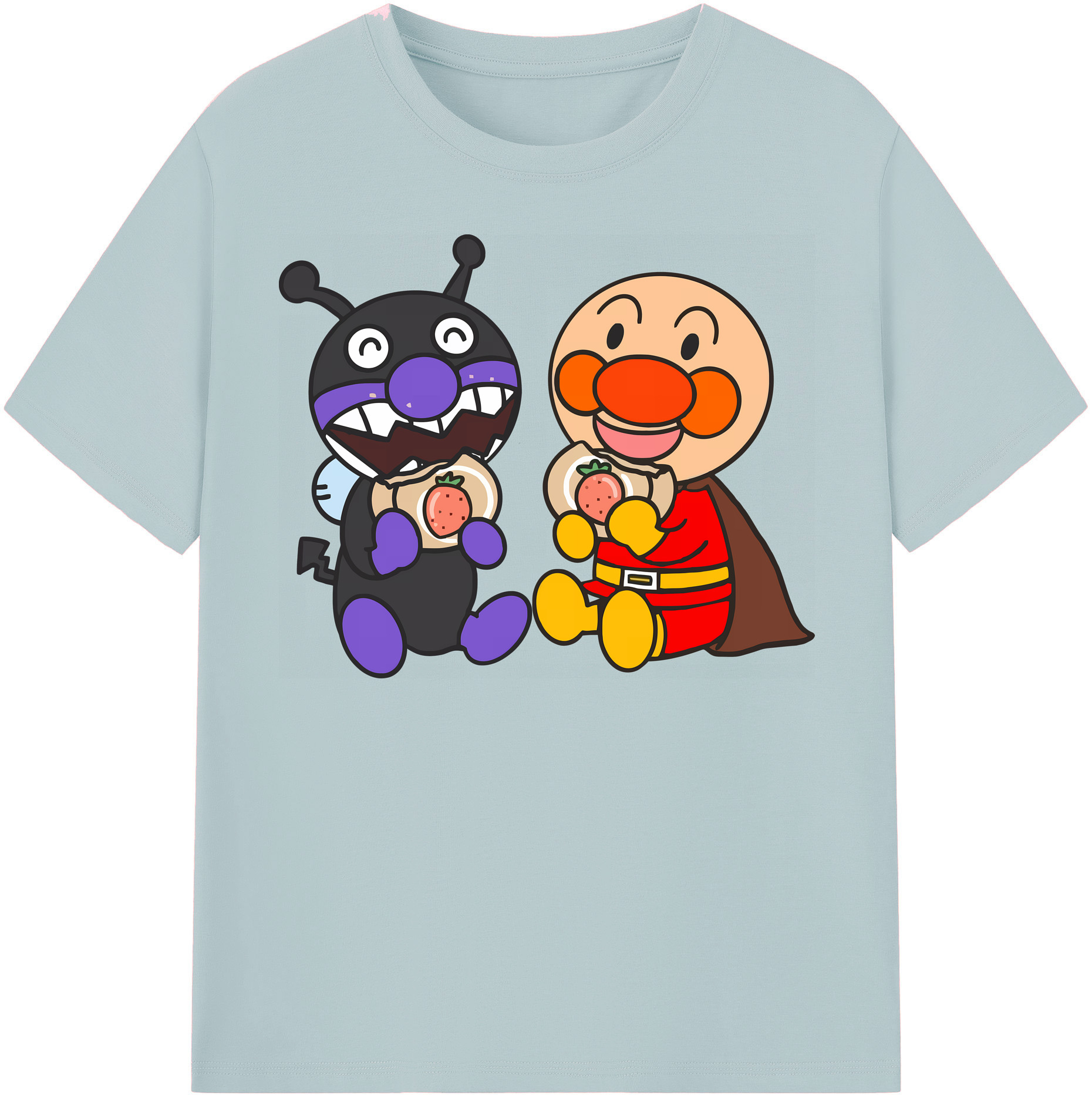 （画像用） アンパンマン Anpanman 綿100％半袖Tシャツ（フロントプリント）